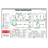 План эвакуации на самоклеящейся пленке